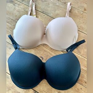 2 pc lot Victoria’s Secret convertible push up bras 34DDD
